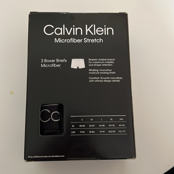 MENS CALVIN KLEIN MICROFIBER STRETCH BOXER BRIEFS - Picture 2 of 3